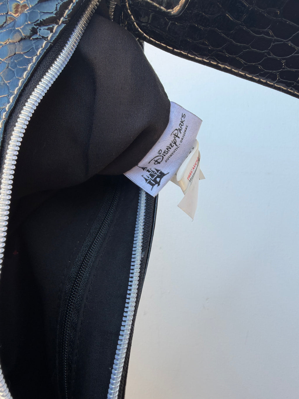 Black Croc Mickey Bag