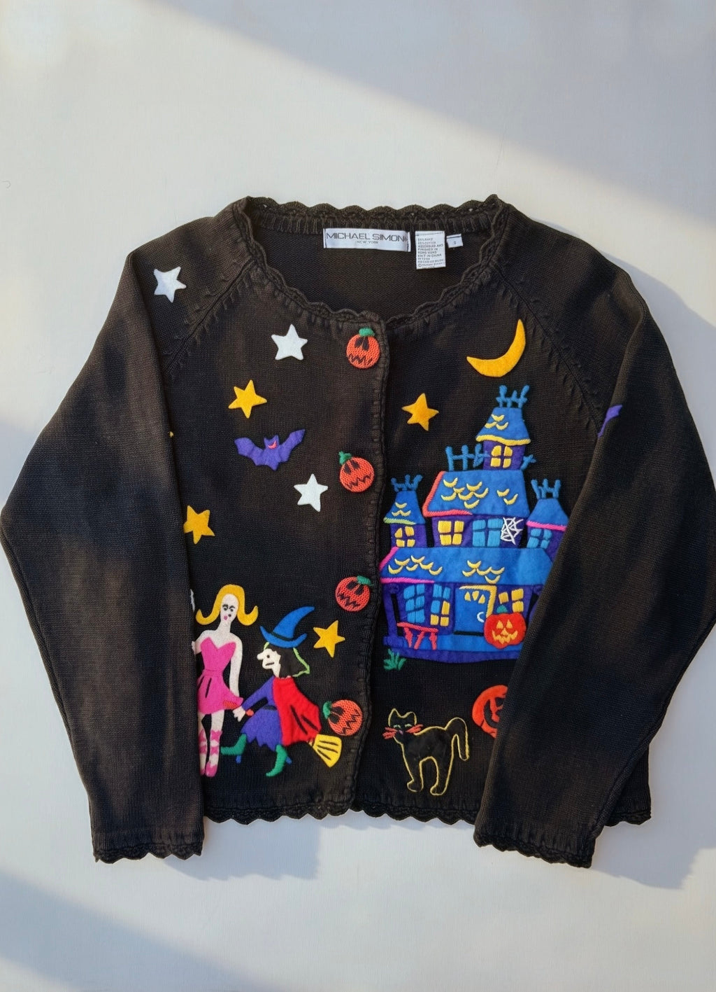 Michael Simon Halloween cardigan